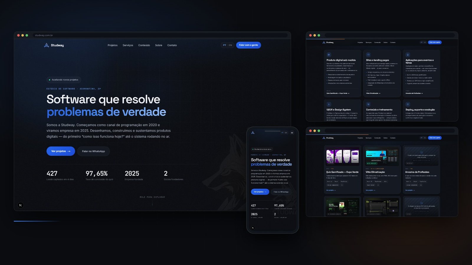 Este site — catálogo hoje, plataforma de conteúdo amanhã